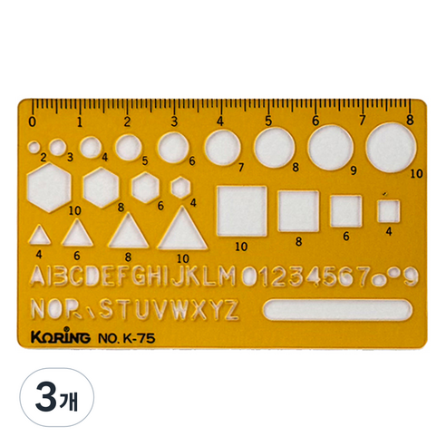 코링 템플레이트 종합형판 K-75, 3개