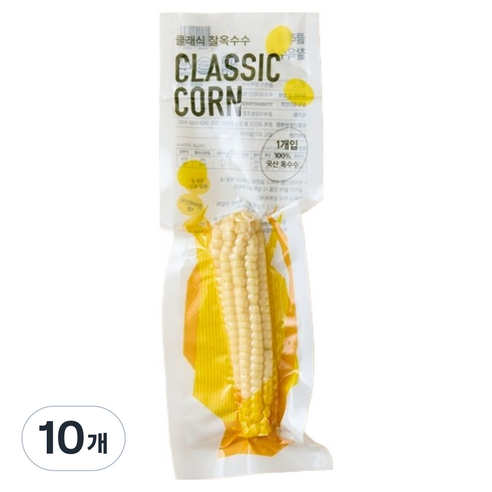 바로먹는 국내산 클래식 진공 찰옥수수, 150g, 10개