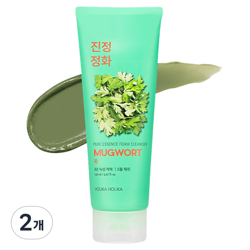 홀리카홀리카 퓨어에센스 쑥 폼 클렌져, 150ml, 2개