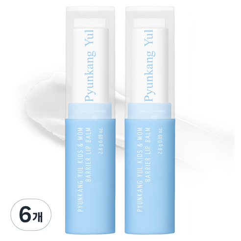 편강율 키즈앤맘 배리어 립밤, 무향, 2.8g, 6개