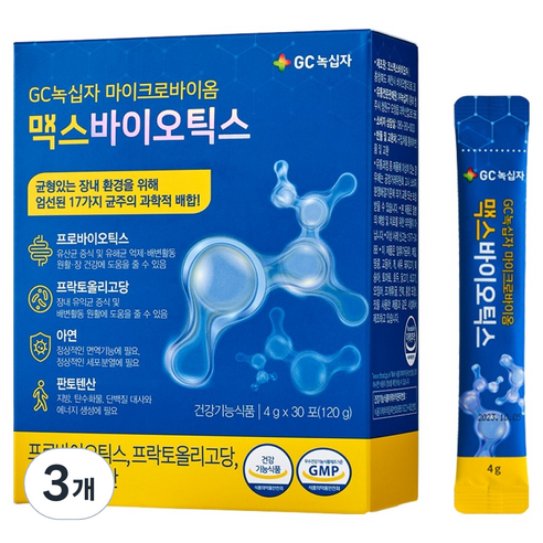 GC녹십자 마이크로바이옴 맥스바이오틱스, 120g, 3개