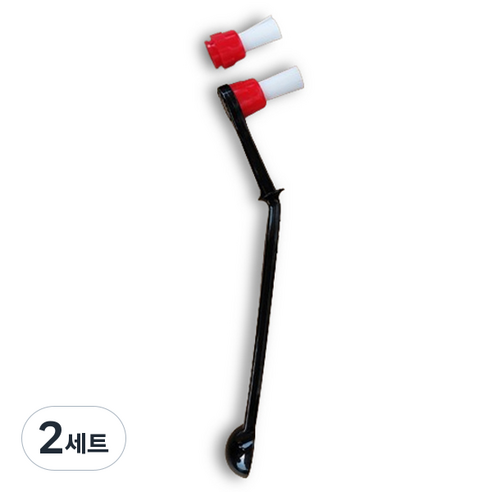 커피보니 커피머신 교체형 청소브러쉬 + 리필솔 세트, 블랙(브러쉬), 2세트