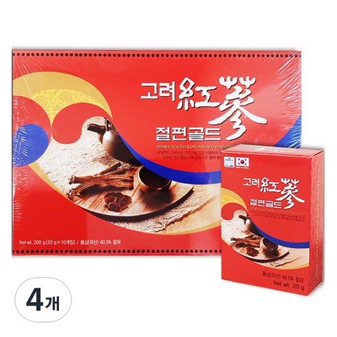 조은약초 고려홍삼절편 골드, 200g, 4개