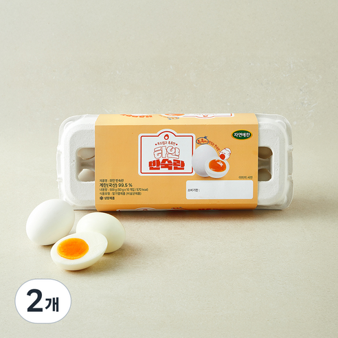 자연애찬 하얀 반숙란 500g, 2개, 10구