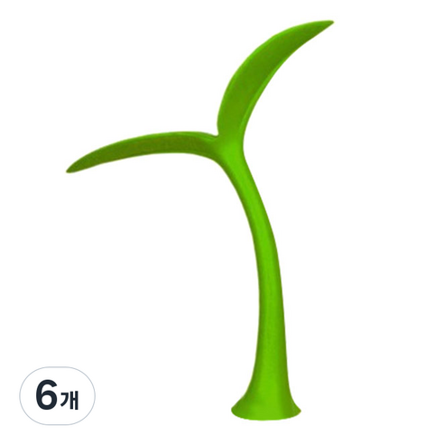 신일코퍼레이션 메모리폼 3D 입체 차량용 스티커 새싹, 그린, 6개