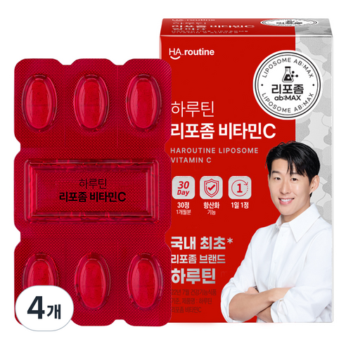 하루틴 리포좀 비타민C 1100mg, 30정, 4개