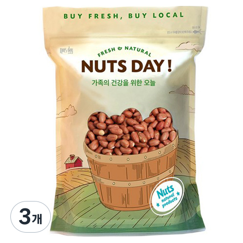 넛츠데이 볶음땅콩, 3개, 1kg