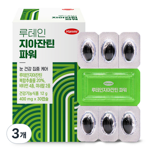한미 루테인 지아잔틴 파워 12g, 30정, 3개