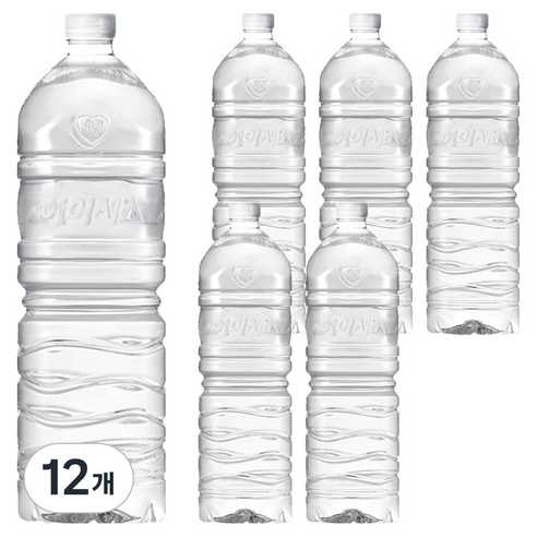 아이시스 음료 화이트캡 무라벨, 12개, 2L