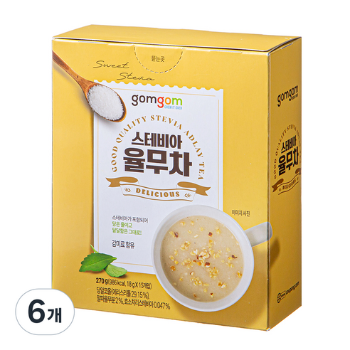 곰곰 스테비아 율무차, 18g, 6개, 15개입