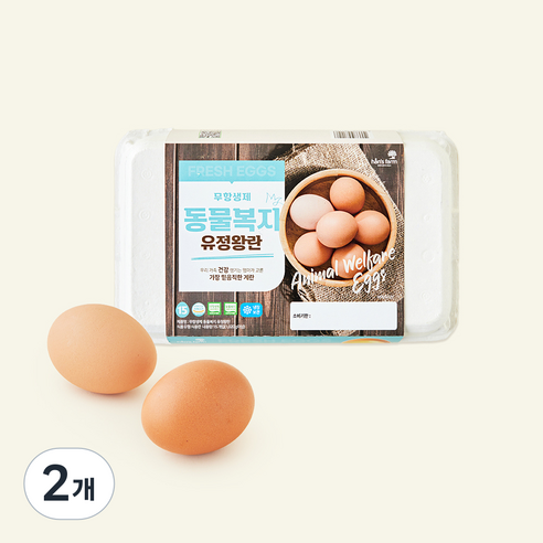한스팜 동물복지 인증 왕란 1.02kg, 2개, 15구