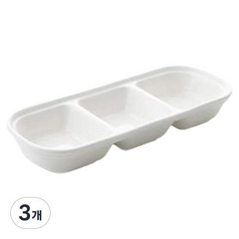푸코 도자기 3절 나눔 종지, 3개