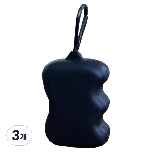 바이데 강아지 깔끔한 귀여운 풉백파우치, 블랙클립, 3개, 1개입