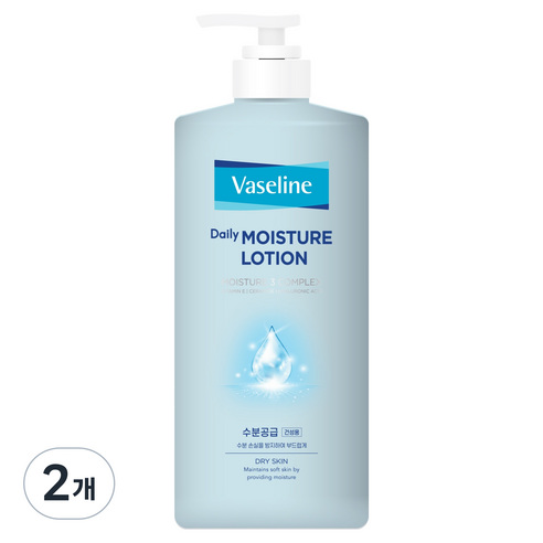 애경바세린 데일리 모이스처 바디로션, 1L, 2개