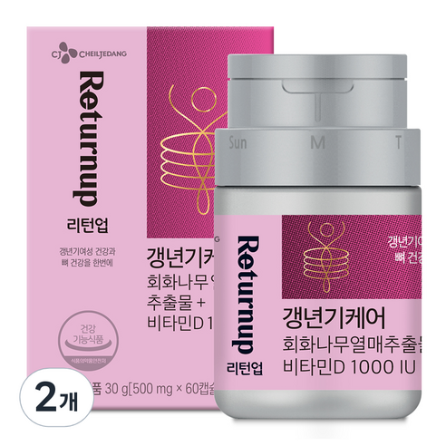 리턴업 갱년기케어 회화나무 열매 추출물 + 비타민D 1000IU 30g
