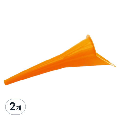 케어카 자동차 오토바이 오일 워셔액 냉각수 디젤 가솔린 첨가제 교환 깔대기, 주황, 2개