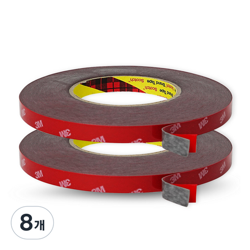 쓰리엠 아크릴 폼 양면 테이프 그레이 20mm x 1.5m, 8개