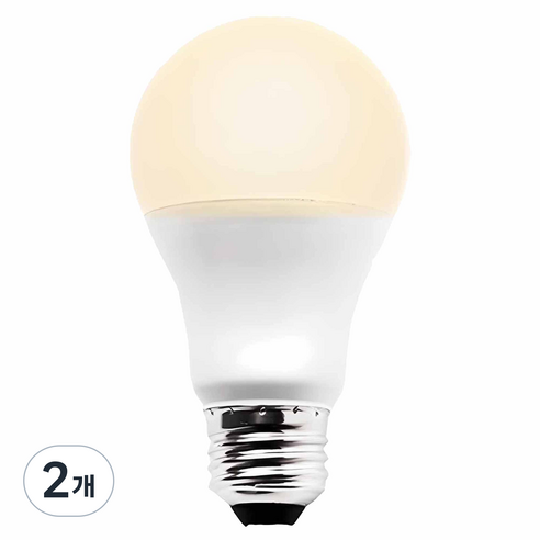 번개표 컨버터 내장형 LED램프 10W, 전구색, 2개