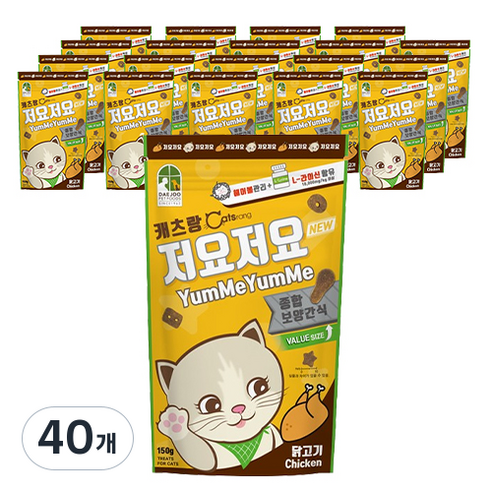캐츠랑 고양이 저요저요 보양간식, 닭고기, 150g, 40개