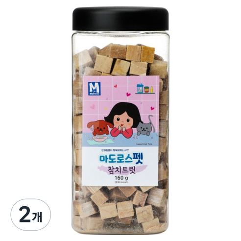 마도로스펫 반려동물 트릿 간식, 참치, 160g, 2개