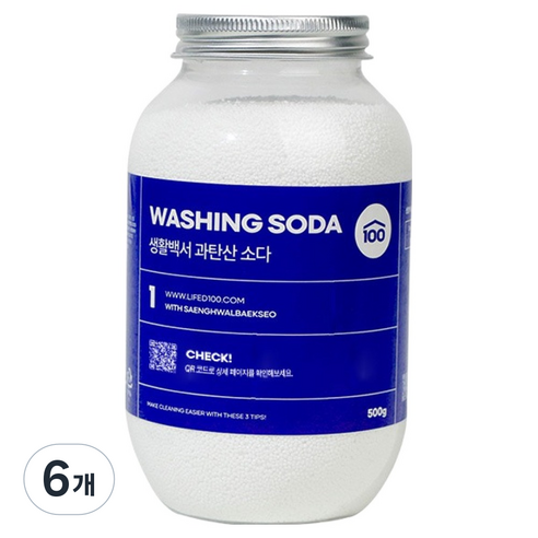 생활백서 과탄산소다, 500g, 6개