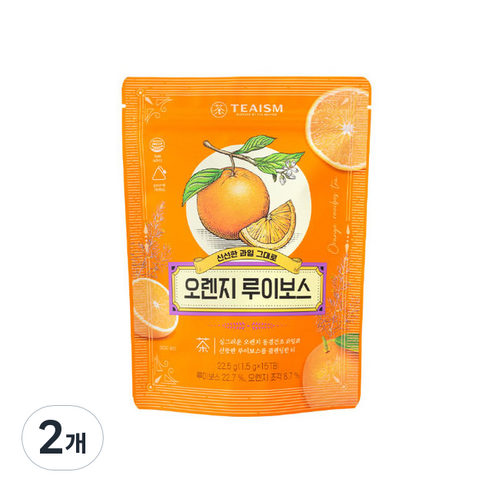쌍계명차 오렌지 루이보스, 1.5g, 15개입, 2개