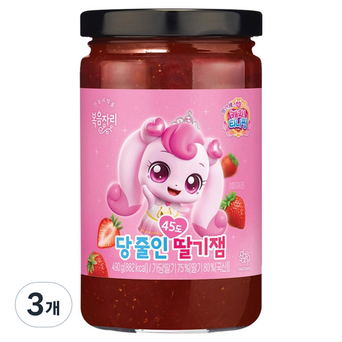 복음자리 캐치티니핑 당 줄인 딸기잼, 490g