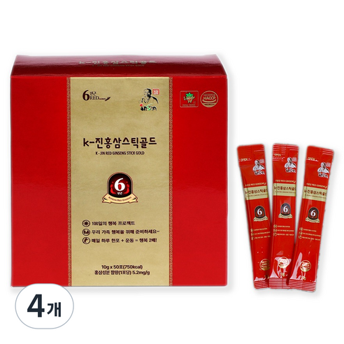 Insan K-진홍삼 스틱 골드 50p, 4개, 500g