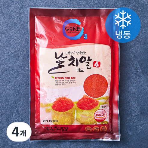 날치알 레드 (냉동), 4개, 800g