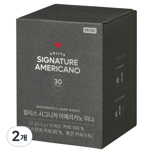 할리스 시그니처 아메리카노 다크 스틱커피 미니, 900mg, 30개입, 2개