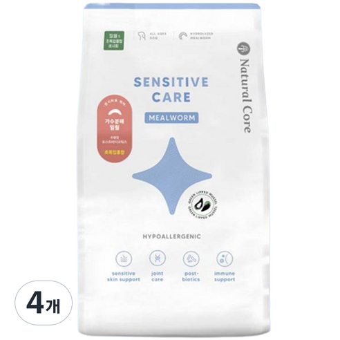 네츄럴코어 강아지 센시티브 케어 기능성 사료 작은입자, 피부/피모+알러지, 1.2kg, 4