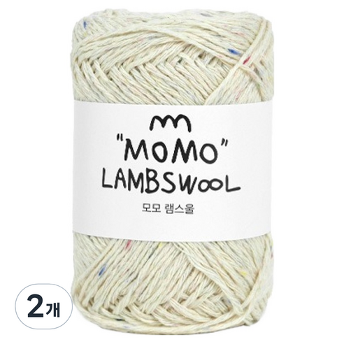 앵콜스 모모 램스울 뜨개실, 2개, N01 아이보리 네프