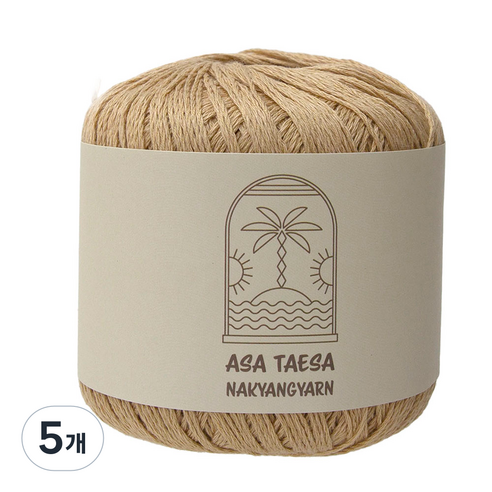 니뜨 아사태사 실 70g, 504스킨베이지, 5개