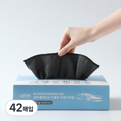 코멧 뽑아쓰는 다용도 극세사 세차 타월 21매입 실사용 후기 | 효과 있을까? - 상품 이미지 1