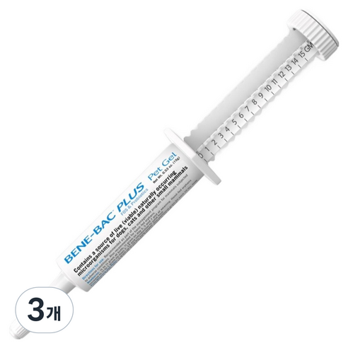 펫에그 반려동물 유산균 비니백 플러스 주사기타입 젤 15g, 3개, 장건강/유산균, 15회분