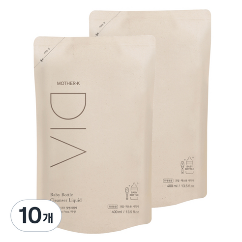 마더케이 유아용 디아 젖병세정제 리필형, 400ml, 10개