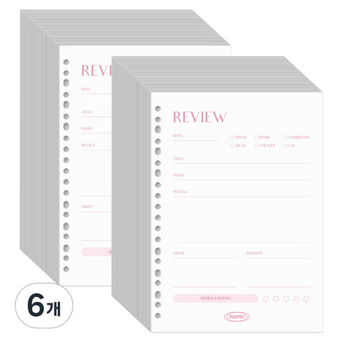 플레픽 프레시 컬러패드 리필속지 리뷰, 6개, 30개입