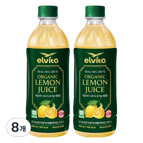 뉴트리디데이 엘비타 리얼 NFC 100% 유기농 레몬즙 500ml, 8개 실사용 후기 | 효과 있을까? 썸네일
