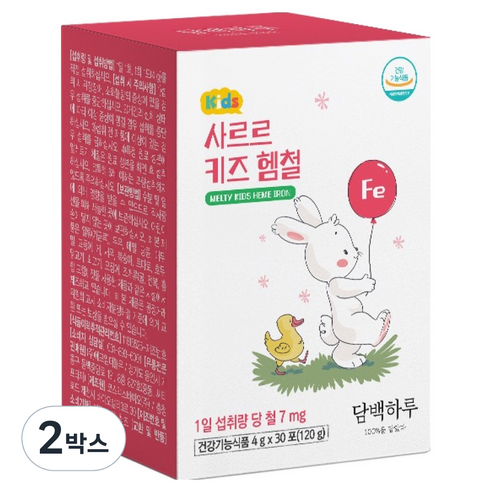담백하루 사르르 키즈 헴철 30p, 120g, 2박스