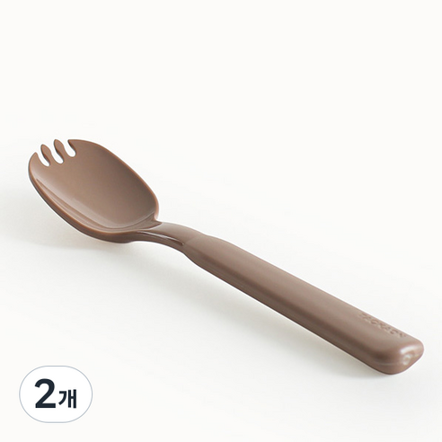 탁가온 유아용 네모 에코젠 스포크, 브라운, 단품, 2개