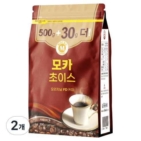 모카씨엔티 초이스 오리지날 FD 커피, 530g, 2개, 1개입