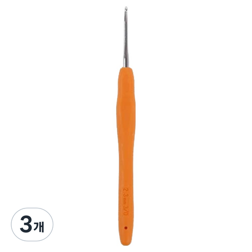 앵콜스 라바라바 실리콘 코바늘 모사용 3/0호 2.3mm, 연주황, 3개