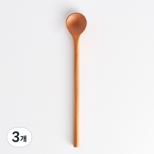 우디바인 롱안 우드 원형 롱 티스푼 20cm, 3개, 단품