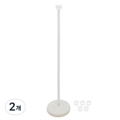 파티짱 풍선 기둥 스탠드 1m, 반투명, 2개