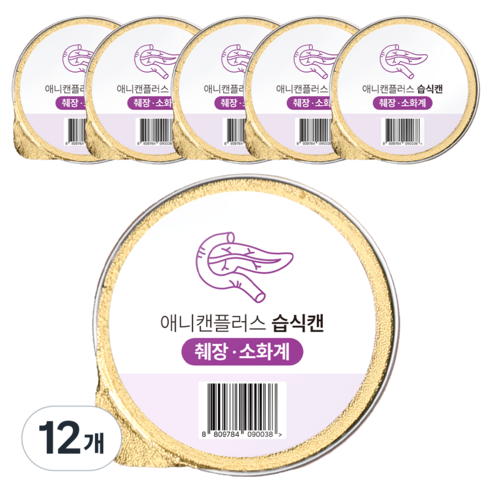 애니먼 반려동물 애니캔 플러스 췌장 습식사료, 30g, 12개