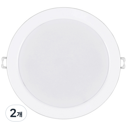 원하 LED 방습 매입등 15W 175 x 60 mm, 주광색, 2개