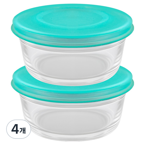 발룬피니 원터치 크리스탈 반찬통, 4개, 500ml