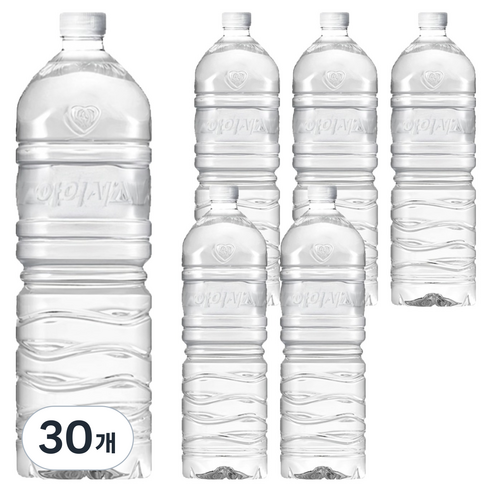 아이시스 생수 화이트캡 무라벨, 30개, 2L
