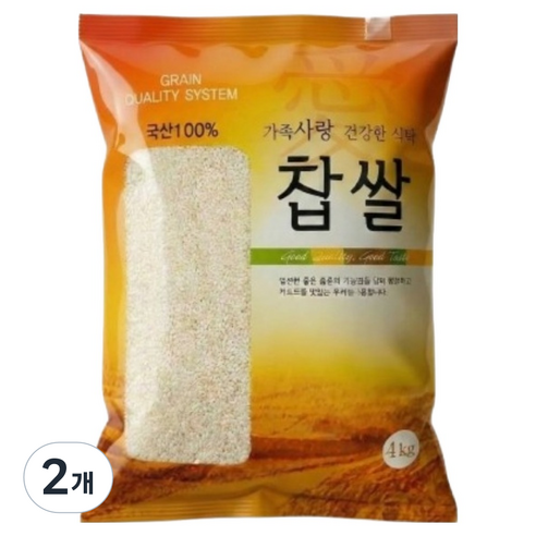 월드그린 국내산 찹쌀, 2개, 4kg