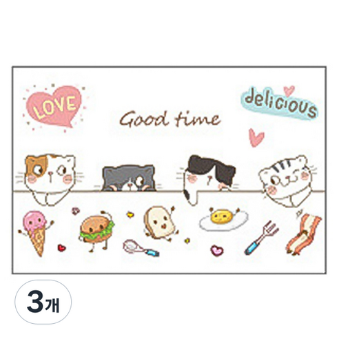 블럭마트 주방 방수 타일 벽 스티커 type8, 3개